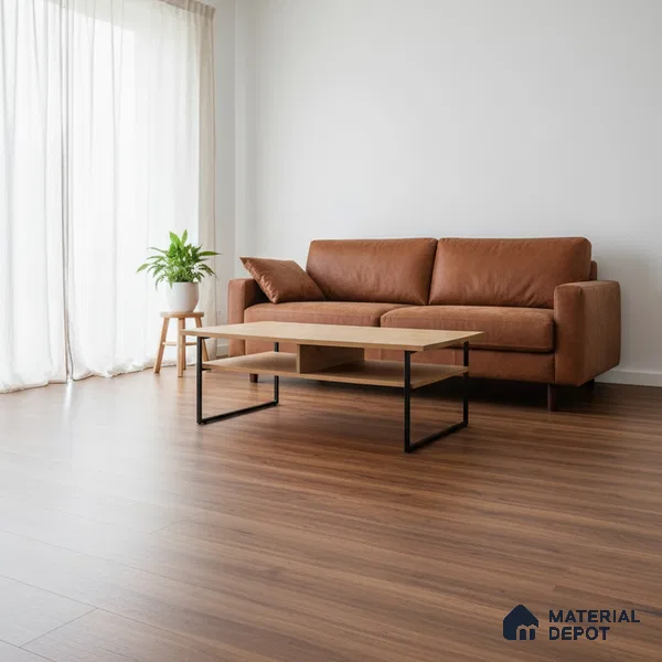African Oak Crystal Finish Vinyl Flooring | VF 00152 | 3 ft x 6 Inch - 2 mm | UV Coated Suitable For Bedroom, Office & Indoor Sports Area
