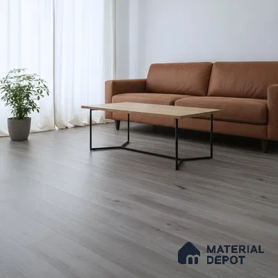 Steel Grey Crystal Finish Vinyl Flooring | VF 00153 | 3 ft x 6 Inch - 2 mm | UV Coated Suitable For Bedroom, Office & Indoor Sports Area