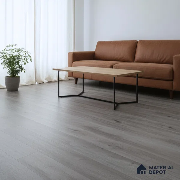 Steel Grey Crystal Finish Vinyl Flooring | VF 00153 | 3 ft x 6 Inch - 2 mm | UV Coated Suitable For Bedroom, Office & Indoor Sports Area