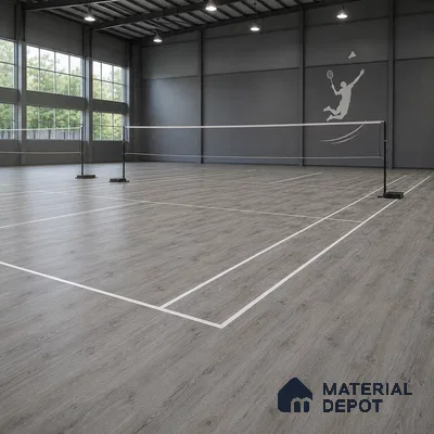 Steel Grey Crystal Finish Vinyl Flooring | VF 00153 | 3 ft x 6 Inch - 2 mm | UV Coated Suitable For Bedroom, Office & Indoor Sports Area