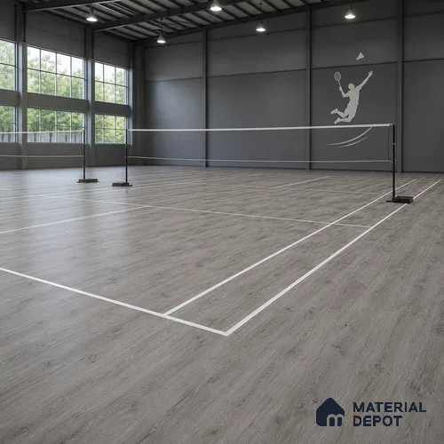 Steel Grey Crystal Finish Vinyl Flooring | VF 00153 | 3 ft x 6 Inch - 2 mm | UV Coated Suitable For Bedroom, Office & Indoor Sports Area