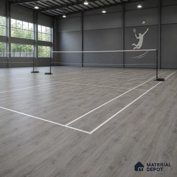 Steel Grey Crystal Finish Vinyl Flooring | VF 00153 | 3 ft x 6 Inch - 2 mm | UV Coated Suitable For Bedroom, Office & Indoor Sports Area