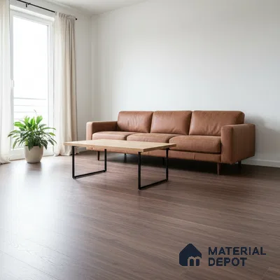 Sri Lankan Walnut Crystal Finish Vinyl Flooring | VF 00154 | 3 ft x 6 Inch - 2 mm | UV Coated Suitable For Bedroom, Office & Indoor Sports Area