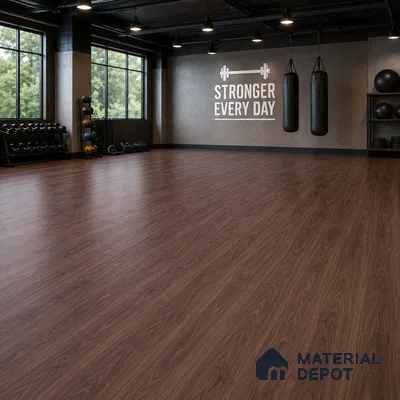 Sri Lankan Walnut Crystal Finish Vinyl Flooring | VF 00154 | 3 ft x 6 Inch - 2 mm | UV Coated Suitable For Bedroom, Office & Indoor Sports Area