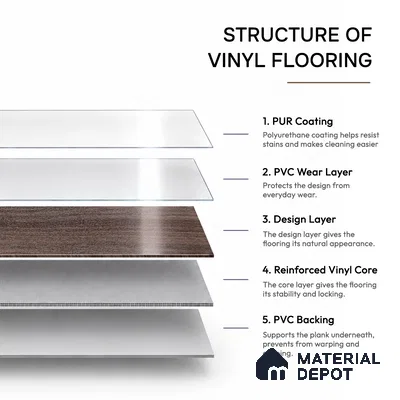Australian IPE Crystal Finish Vinyl Flooring | VF 00155 | 3 ft x 6 Inch - 2 mm | UV Coated Suitable For Bedroom, Office & Indoor Sports Area