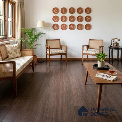 Australian IPE Crystal Finish Vinyl Flooring | VF 00155 | 3 ft x 6 Inch - 2 mm | UV Coated Suitable For Bedroom, Office & Indoor Sports Area