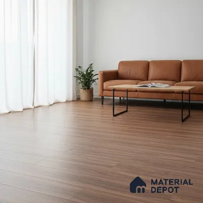 Burma Teak Crystal Finish Vinyl Flooring | VF 00156 | 3 ft x 6 Inch - 2 mm | UV Coated Suitable For Bedroom, Office & Indoor Sports Area