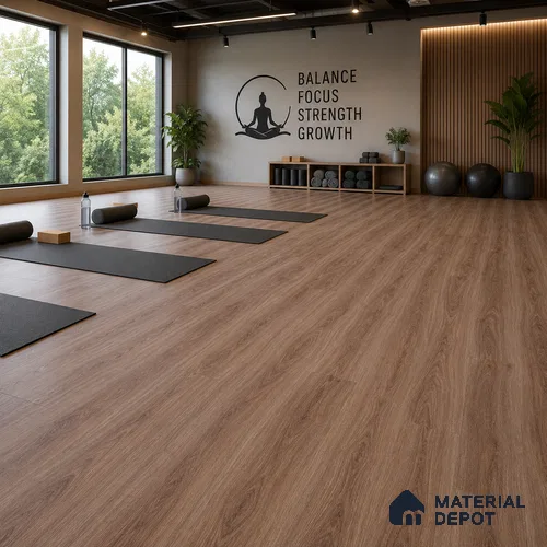 Malasian Pine Crystal Finish Vinyl Flooring | VF 00157 | 3 ft x 6 Inch - 2 mm | UV Coated Suitable For Bedroom, Office & Indoor Sports Area