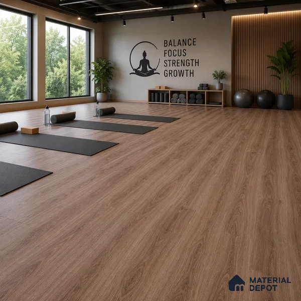 Malasian Pine Crystal Finish Vinyl Flooring | VF 00157 | 3 ft x 6 Inch - 2 mm | UV Coated Suitable For Bedroom, Office & Indoor Sports Area