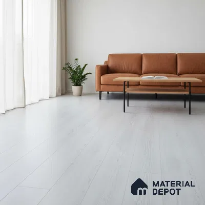 White Ash Wood Crystal Finish Vinyl Flooring | VF 00158 | 3 ft x 6 Inch - 2 mm | UV Coated Suitable For Bedroom, Office & Indoor Sports Area