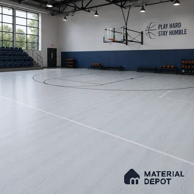 White Ash Wood Crystal Finish Vinyl Flooring | VF 00158 | 3 ft x 6 Inch - 2 mm | UV Coated Suitable For Bedroom, Office & Indoor Sports Area