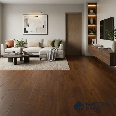 HDF Laminate Wood Floor 4 ft x 7.8 inch - 12 mm | LF 00269 | 10-Year Residential Warranty AC4 Grade | Arc Click DIY Installation With Wax Coating | Paper Joint Groove | Suitable For Living Room, Bedroom & Office