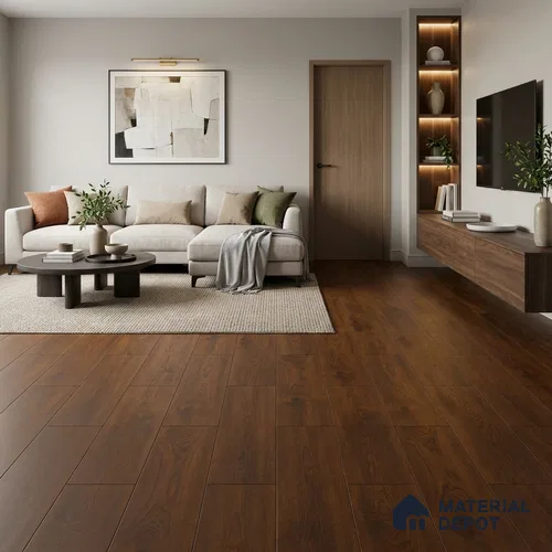 HDF Laminate Wood Floor 4 ft x 7.8 inch - 12 mm | LF 00269 | 10-Year Residential Warranty AC4 Grade | Arc Click DIY Installation With Wax Coating | Paper Joint Groove | Suitable For Living Room, Bedroom & Office