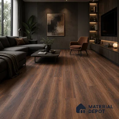 Rustik Oak Crystal Finish Vinyl Flooring | VF 00137 | 3 ft x 6 Inch - 1.5 mm | UV Coated Suitable For Bedroom, Office & Indoor Sports Area