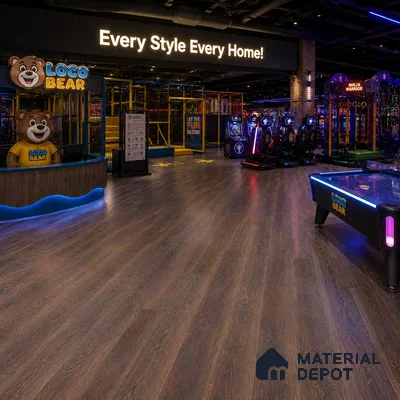 Rustik Oak Crystal Finish Vinyl Flooring | VF 00137 | 3 ft x 6 Inch - 1.5 mm | UV Coated Suitable For Bedroom, Office & Indoor Sports Area
