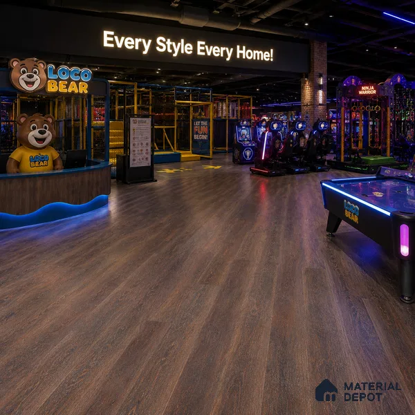 Rustik Oak Crystal Finish Vinyl Flooring | VF 00137 | 3 ft x 6 Inch - 1.5 mm | UV Coated Suitable For Bedroom, Office & Indoor Sports Area