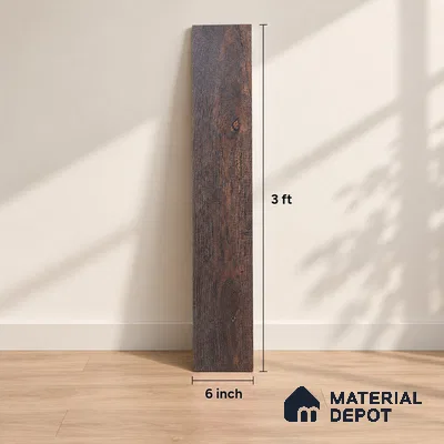 Rustik Oak Crystal Finish Vinyl Flooring | VF 00137 | 3 ft x 6 Inch - 1.5 mm | UV Coated Suitable For Bedroom, Office & Indoor Sports Area