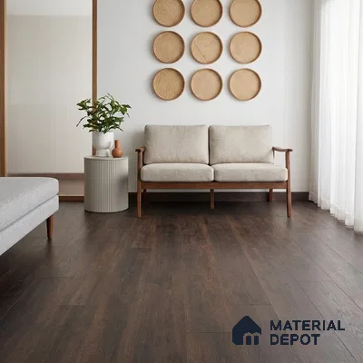 Rustik Oak Crystal Finish Vinyl Flooring | VF 00137 | 3 ft x 6 Inch - 1.5 mm | UV Coated Suitable For Bedroom, Office & Indoor Sports Area