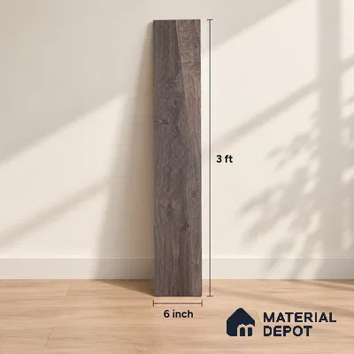 Rustik Cedar Crystal Finish Vinyl Flooring | VF 00138 | 3 ft x 6 Inch - 1.5 mm | UV Coated Suitable For Bedroom, Office & Indoor Sports Area
