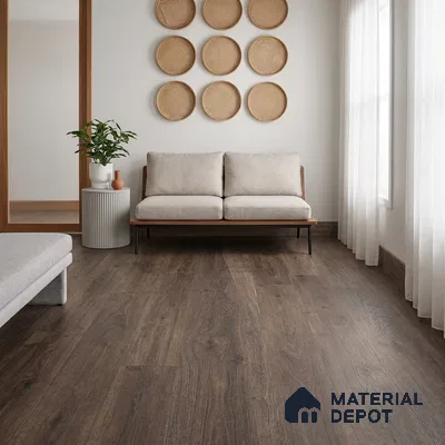 Rustik Cedar Crystal Finish Vinyl Flooring | VF 00138 | 3 ft x 6 Inch - 1.5 mm | UV Coated Suitable For Bedroom, Office & Indoor Sports Area