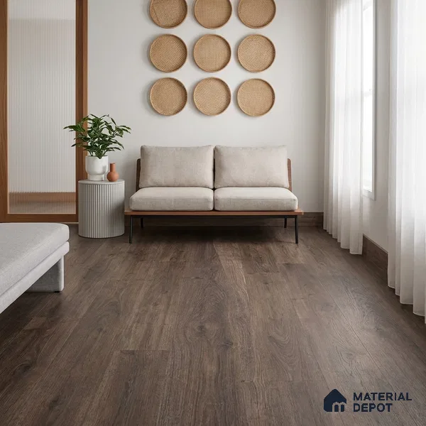 Rustik Cedar Crystal Finish Vinyl Flooring | VF 00138 | 3 ft x 6 Inch - 1.5 mm | UV Coated Suitable For Bedroom, Office & Indoor Sports Area