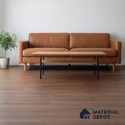 Mocha Crystal Finish Vinyl Flooring | VF 00139 | 3 ft x 6 Inch - 1.5 mm | UV Coated Suitable For Bedroom, Office & Indoor Sports Area