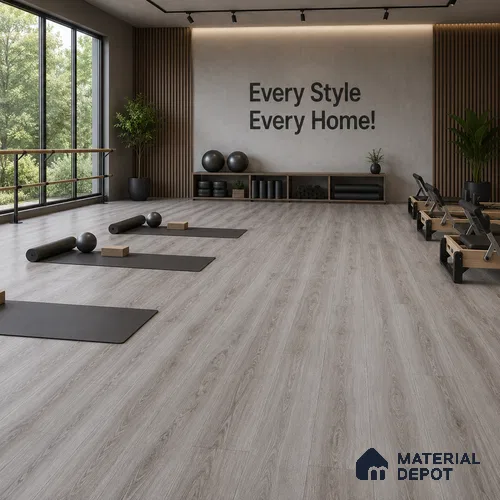 Ash Blonde Crystal Finish Vinyl Flooring | VF 00140 | 3 ft x 6 Inch - 1.5 mm | UV Coated Suitable For Bedroom, Office & Indoor Sports Area