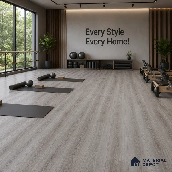 Ash Blonde Crystal Finish Vinyl Flooring | VF 00140 | 3 ft x 6 Inch - 1.5 mm | UV Coated Suitable For Bedroom, Office & Indoor Sports Area