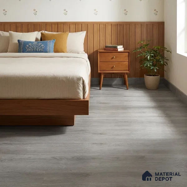 Ash Blonde Crystal Finish Vinyl Flooring | VF 00140 | 3 ft x 6 Inch - 1.5 mm | UV Coated Suitable For Bedroom, Office & Indoor Sports Area