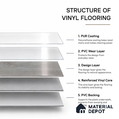 Ash Blonde Crystal Finish Vinyl Flooring | VF 00140 | 3 ft x 6 Inch - 1.5 mm | UV Coated Suitable For Bedroom, Office & Indoor Sports Area