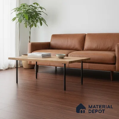 Azeri Mahogany Crystal Finish Vinyl Flooring | VF 00141 | 3 ft x 6 Inch - 1.5 mm | UV Coated Suitable For Bedroom, Office & Indoor Sports Area