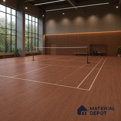 Azeri Mahogany Crystal Finish Vinyl Flooring | VF 00141 | 3 ft x 6 Inch - 1.5 mm | UV Coated Suitable For Bedroom, Office & Indoor Sports Area