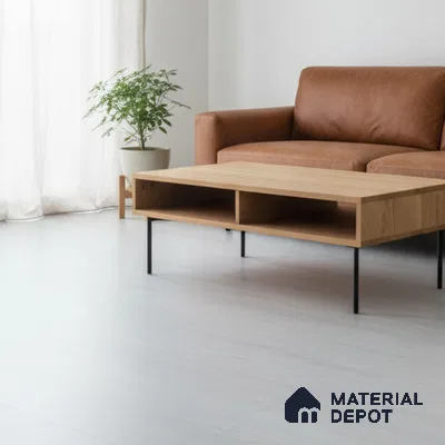 Silver Grey Crystal Finish Vinyl Flooring | VF 00142 | 3 ft x 6 Inch - 1.5 mm | UV Coated Suitable For Bedroom, Office & Indoor Sports Area