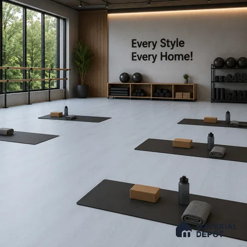 Silver Grey Crystal Finish Vinyl Flooring | VF 00142 | 3 ft x 6 Inch - 1.5 mm | UV Coated Suitable For Bedroom, Office & Indoor Sports Area