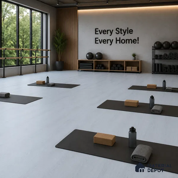 Silver Grey Crystal Finish Vinyl Flooring | VF 00142 | 3 ft x 6 Inch - 1.5 mm | UV Coated Suitable For Bedroom, Office & Indoor Sports Area