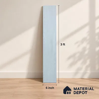 Silver Grey Crystal Finish Vinyl Flooring | VF 00142 | 3 ft x 6 Inch - 1.5 mm | UV Coated Suitable For Bedroom, Office & Indoor Sports Area
