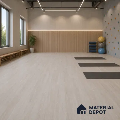 Pearl Mist Crystal Finish Vinyl Flooring | VF 00143 | 3 ft x 6 Inch - 1.5 mm | UV Coated Suitable For Bedroom, Office & Indoor Sports Area