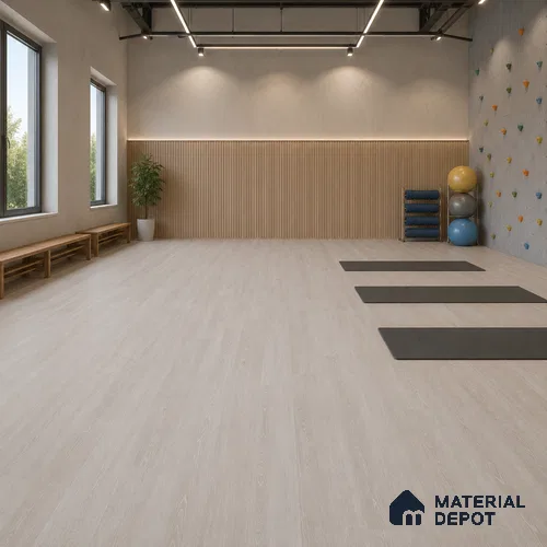 Pearl Mist Crystal Finish Vinyl Flooring | VF 00143 | 3 ft x 6 Inch - 1.5 mm | UV Coated Suitable For Bedroom, Office & Indoor Sports Area