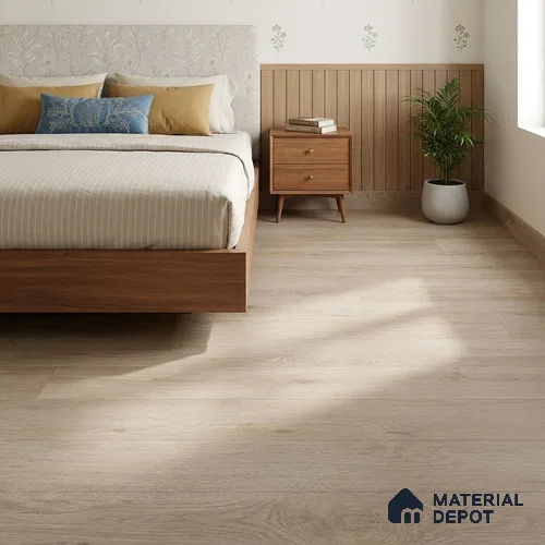 Malasiyan Pine Crystal Finish Vinyl Flooring | VF 00144 | 3 ft x 6 Inch - 1.5 mm | UV Coated Suitable For Bedroom, Office & Indoor Sports Area
