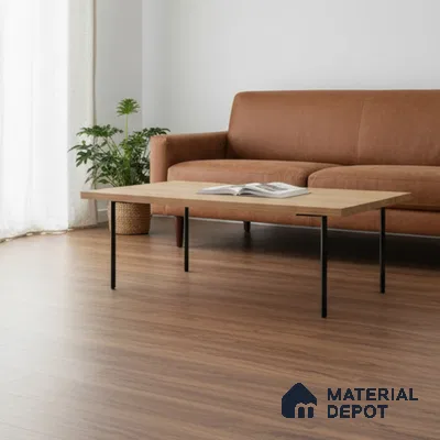 American Walnut Crystal Finish Vinyl Flooring | VF 00145 | 3 ft x 6 Inch - 1.5 mm | UV Coated Suitable For Bedroom, Office & Indoor Sports Area