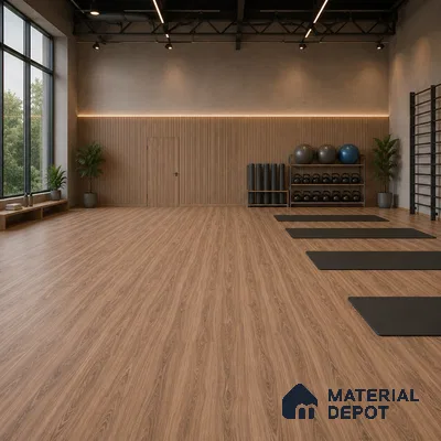 American Walnut Crystal Finish Vinyl Flooring | VF 00145 | 3 ft x 6 Inch - 1.5 mm | UV Coated Suitable For Bedroom, Office & Indoor Sports Area