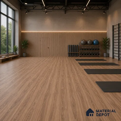 American Walnut Crystal Finish Vinyl Flooring | VF 00145 | 3 ft x 6 Inch - 1.5 mm | UV Coated Suitable For Bedroom, Office & Indoor Sports Area