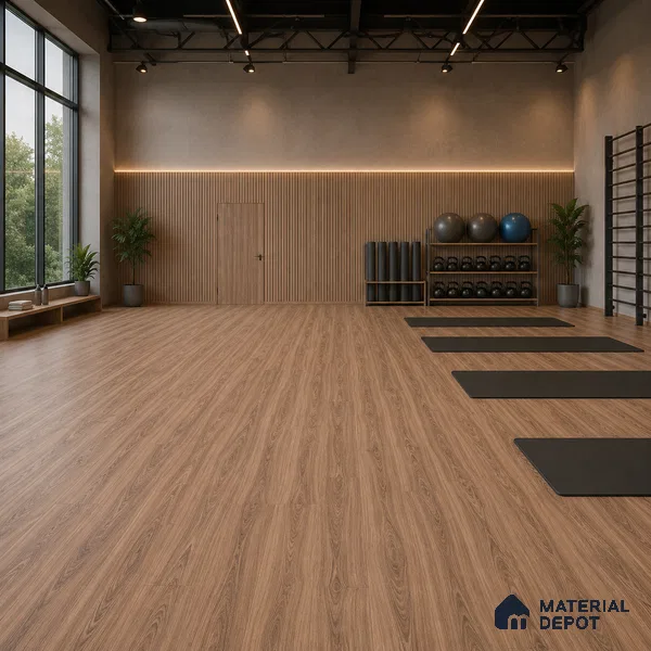 American Walnut Crystal Finish Vinyl Flooring | VF 00145 | 3 ft x 6 Inch - 1.5 mm | UV Coated Suitable For Bedroom, Office & Indoor Sports Area