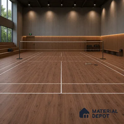 Wenge Crystal Finish Vinyl Flooring | VF 00147 | 3 ft x 6 Inch - 1.5 mm | UV Coated Suitable For Bedroom, Office & Indoor Sports Area