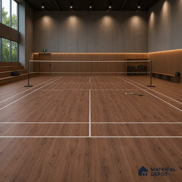 Wenge Crystal Finish Vinyl Flooring | VF 00147 | 3 ft x 6 Inch - 1.5 mm | UV Coated Suitable For Bedroom, Office & Indoor Sports Area