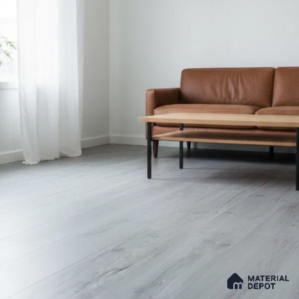 Metallic Grey Crystal Finish Vinyl Flooring | VF 00148 | 3 ft x 6 Inch - 1.5 mm | UV Coated Suitable For Bedroom, Office & Indoor Sports Area