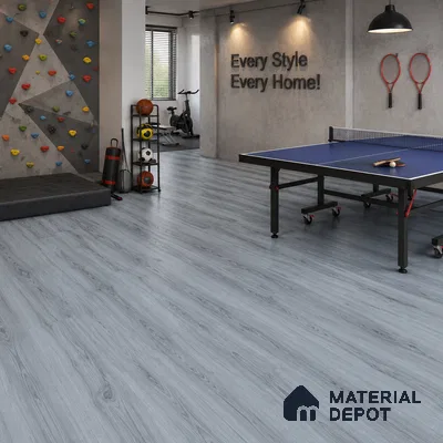 Metallic Grey Crystal Finish Vinyl Flooring | VF 00148 | 3 ft x 6 Inch - 1.5 mm | UV Coated Suitable For Bedroom, Office & Indoor Sports Area