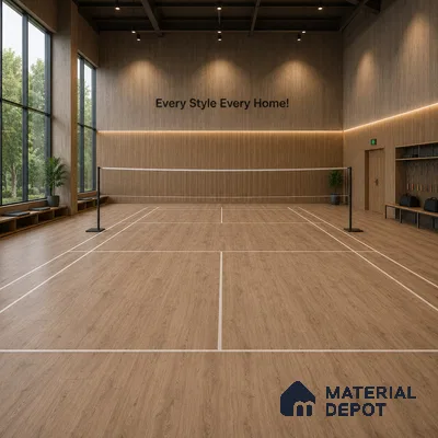 Honey Pine Crystal Finish Vinyl Flooring | VF 00149 | 3 ft x 6 Inch - 1.5 mm | UV Coated Suitable For Bedroom, Office & Indoor Sports Area