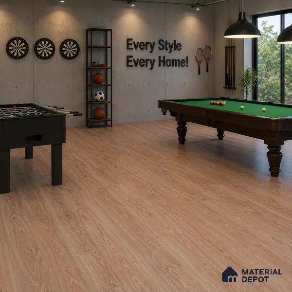 African Oak Crystal Finish Vinyl Flooring | VF 00150 | 3 ft x 6 Inch - 1.5 mm | UV Coated Suitable For Bedroom, Office & Indoor Sports Area