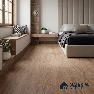 African Oak Crystal Finish Vinyl Flooring | VF 00150 | 3 ft x 6 Inch - 1.5 mm | UV Coated Suitable For Bedroom, Office & Indoor Sports Area